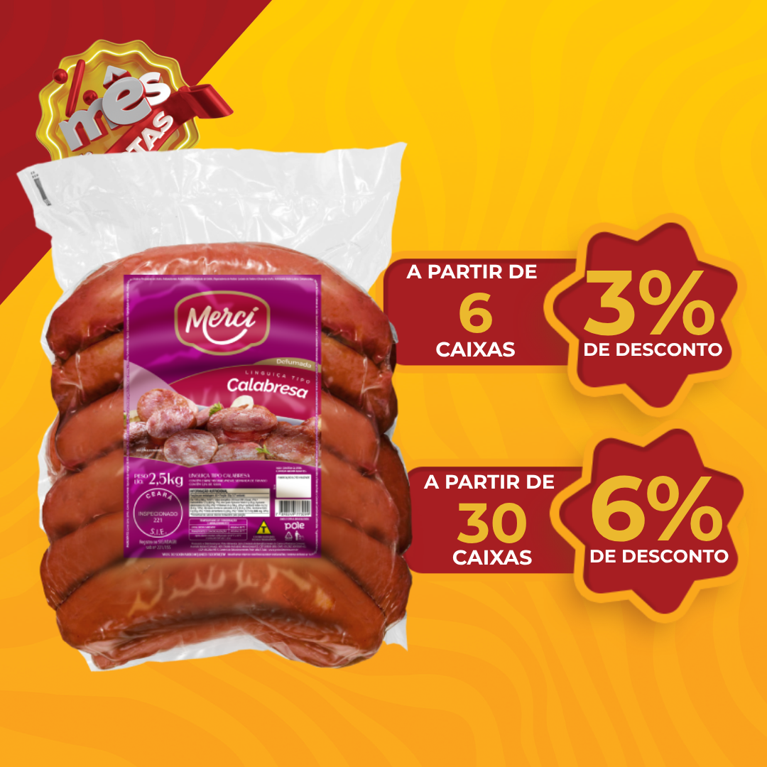 Lingui&ccedil;a Calabresa 2,5kg - Merc&iacute;
